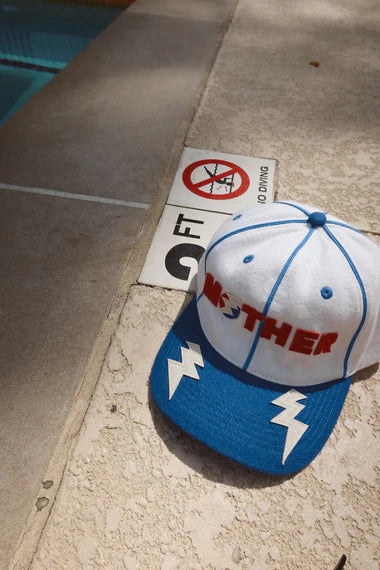 HAPPY LITTLE MOTHER // Lightning Bolt Cap BLUE
