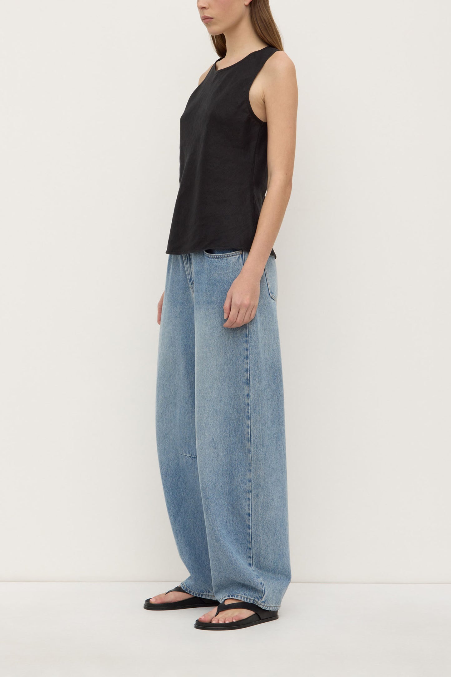 ASSEMBLY LABEL // Liliana Linen Tank BLACK
