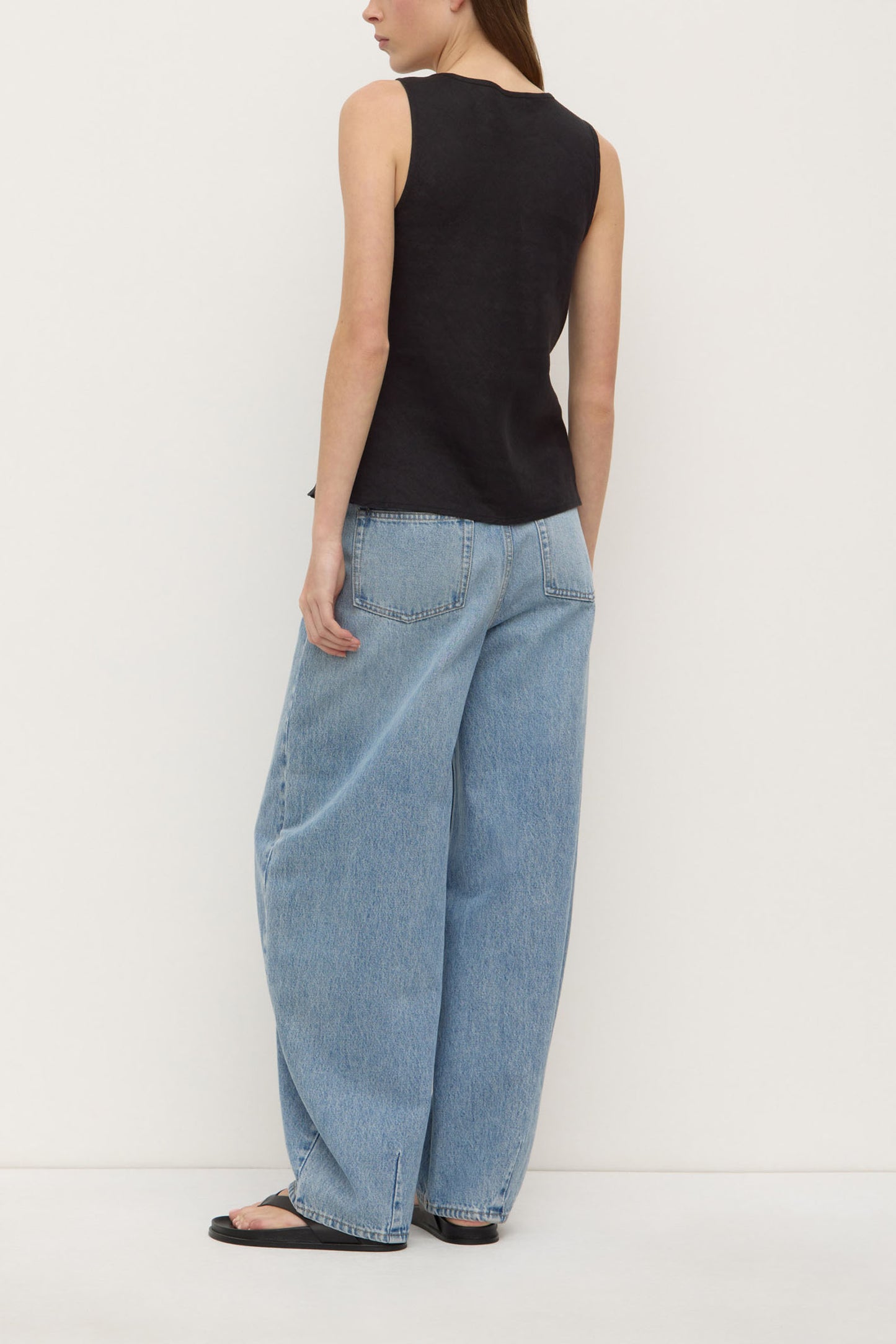 ASSEMBLY LABEL // Liliana Linen Tank BLACK