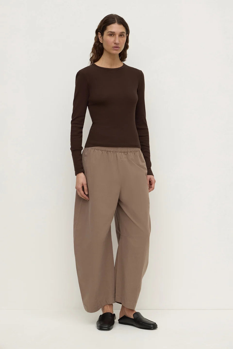 Elaine Washed Cotton Pant DARK SAND
