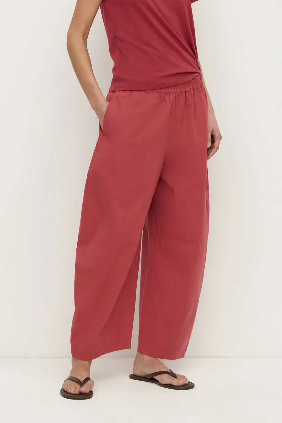 Elaine Barrel Pant RAISIN