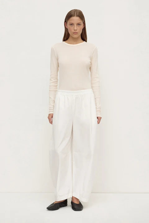 Lola Barrel Pant WHITE