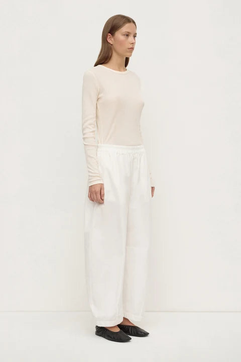Lola Barrel Pant WHITE