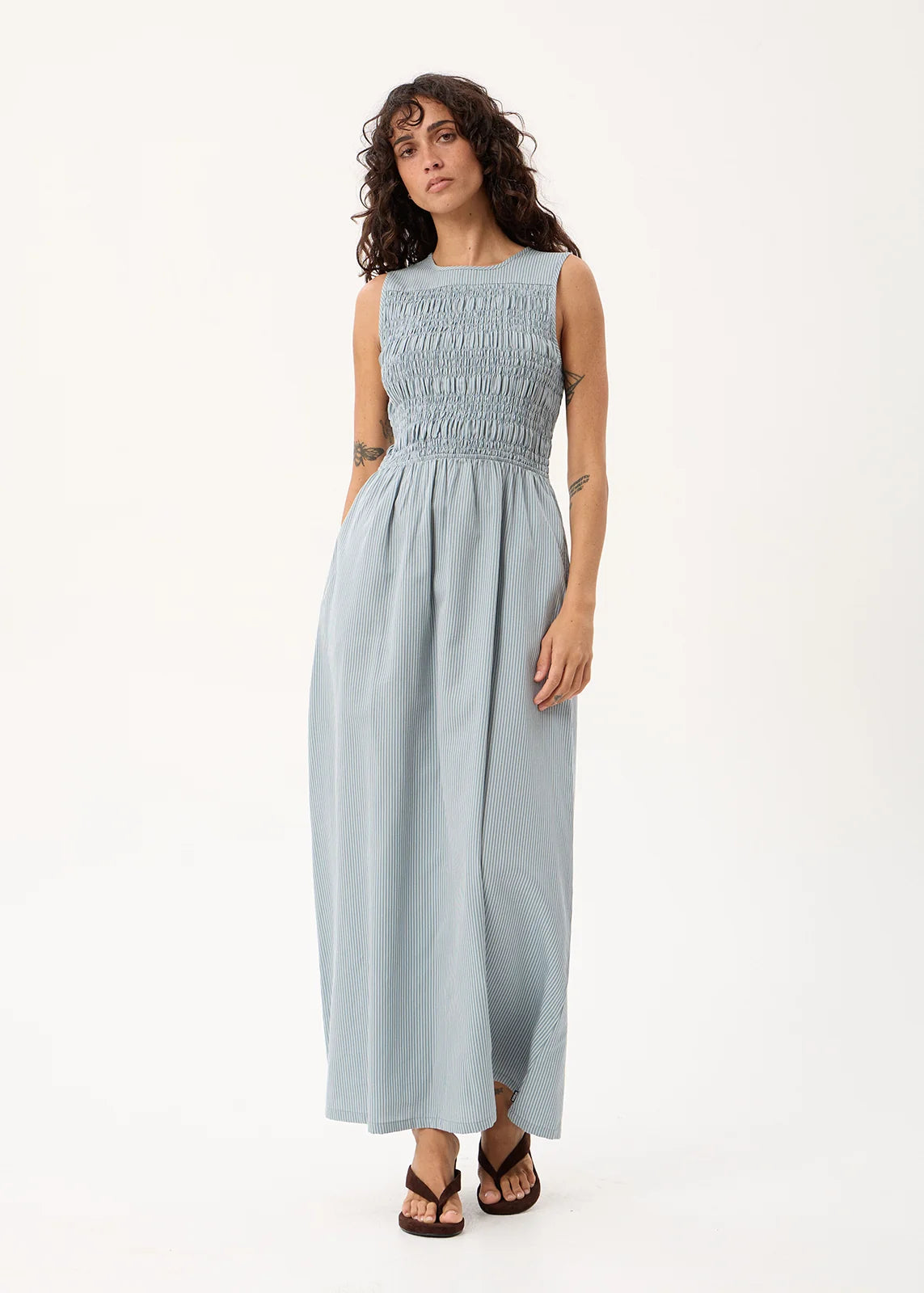 Loren Maxi Dress TEAL STRIPE