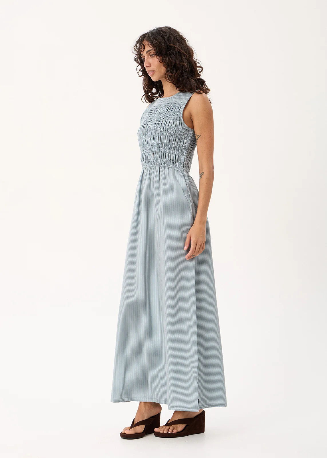 Loren Maxi Dress TEAL STRIPE