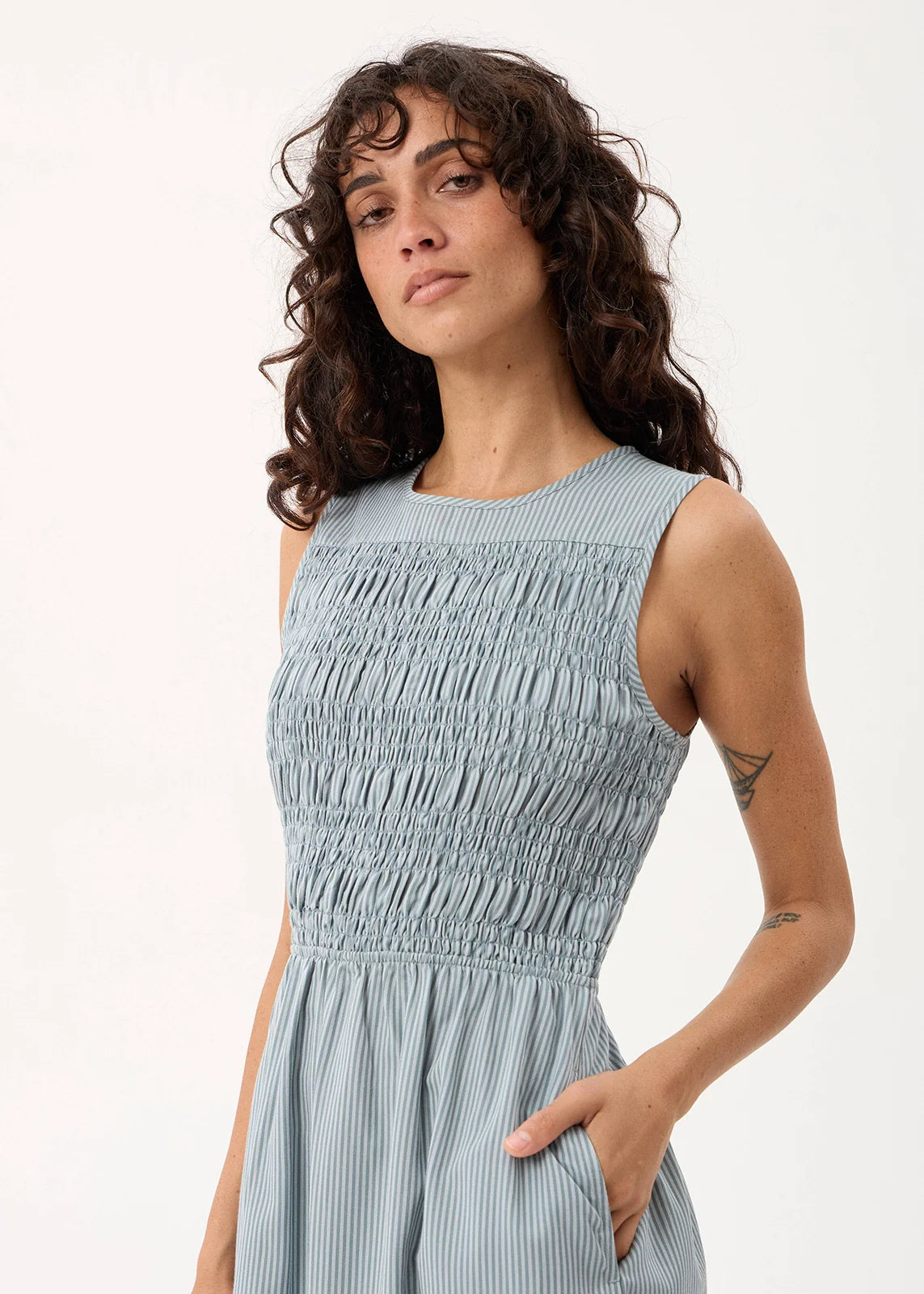 Loren Maxi Dress TEAL STRIPE