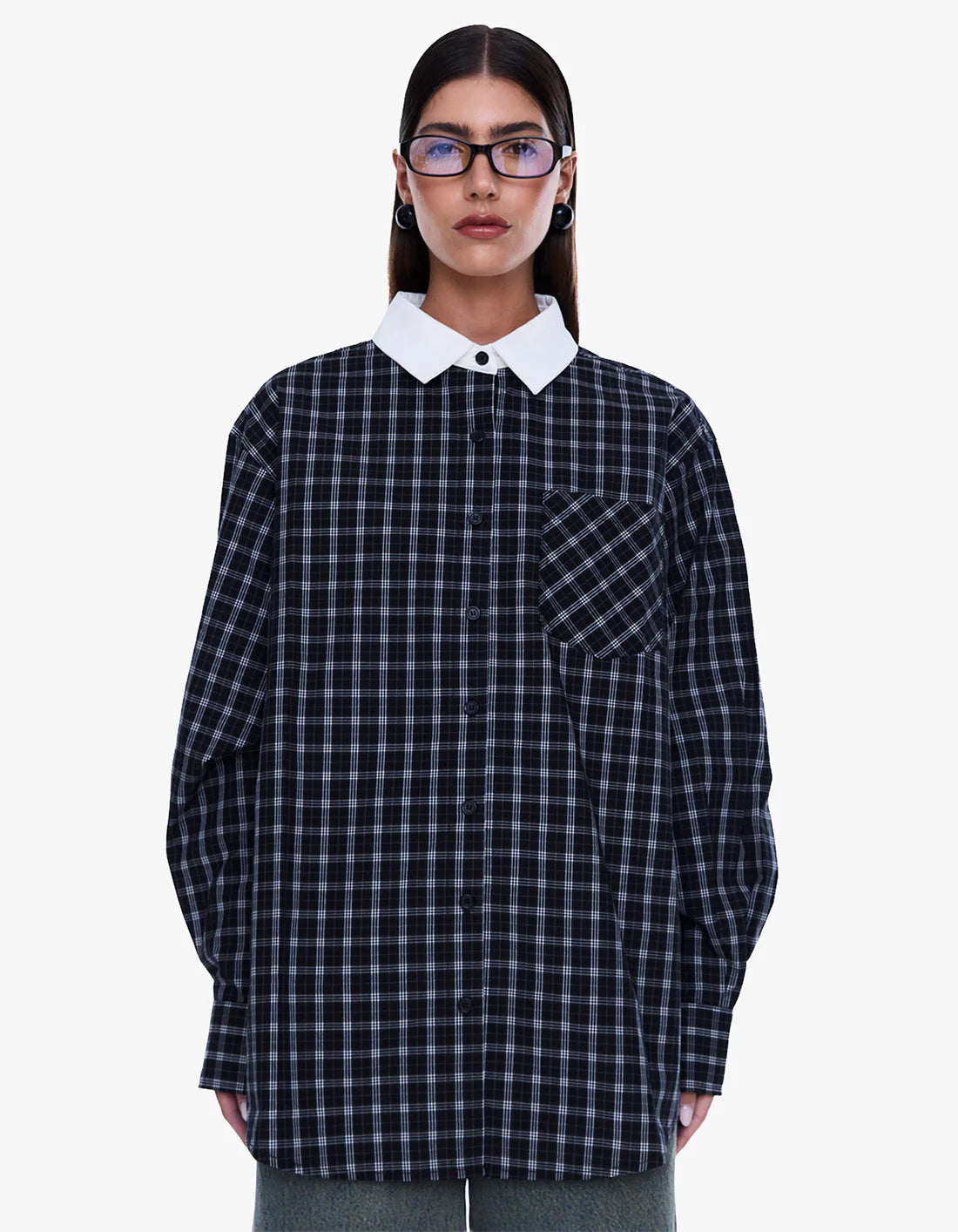 Louise Check Shirt BLACK CHECK