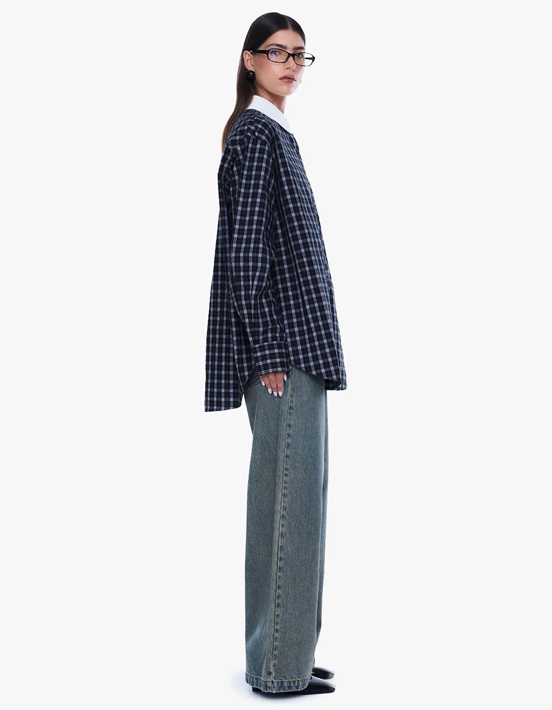 Louise Check Shirt BLACK CHECK