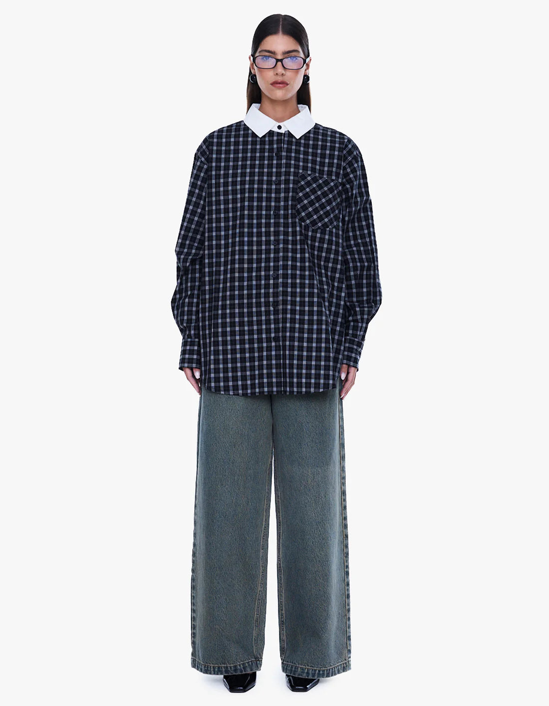 Louise Check Shirt BLACK CHECK