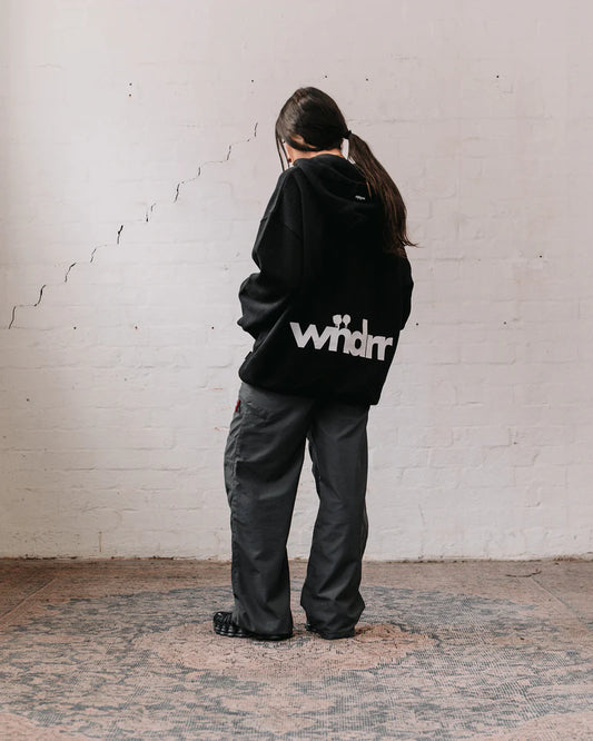 WNDRR // Low Down Heavy Weight Hood BLACK