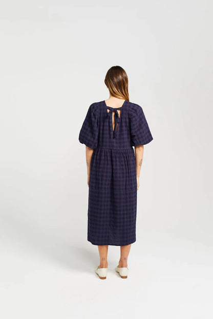 THING THING // Lucinda Dress NAVY CHECK