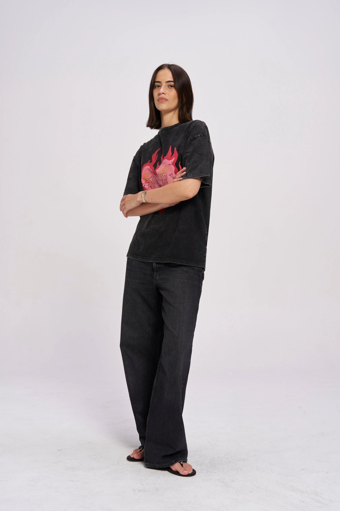 MAKU // Fiery Oversized SNOW WASH BLACK