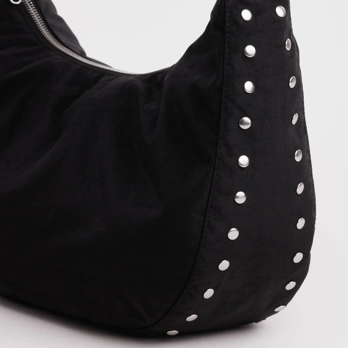 MEDIUM Nylon Crescent Bag STUDS
