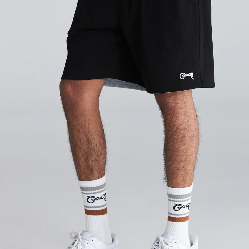CRATE // Reversible Sweat Short BLACK/GREY