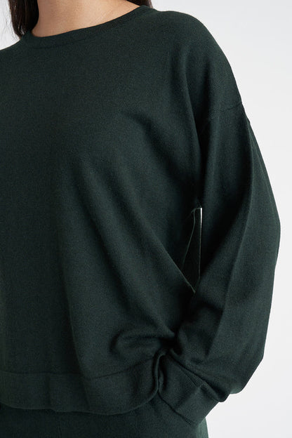 HUFFER // Merino Neve Crew FOREST