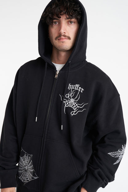 HUFFER // Block Zip Hood SACRAMENT BLACK