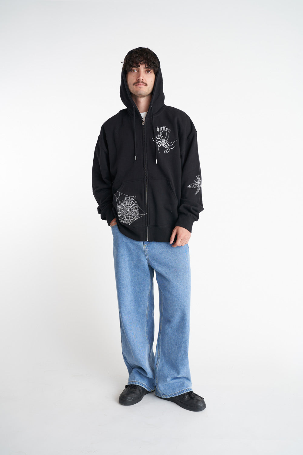 HUFFER // Block Zip Hood SACRAMENT BLACK