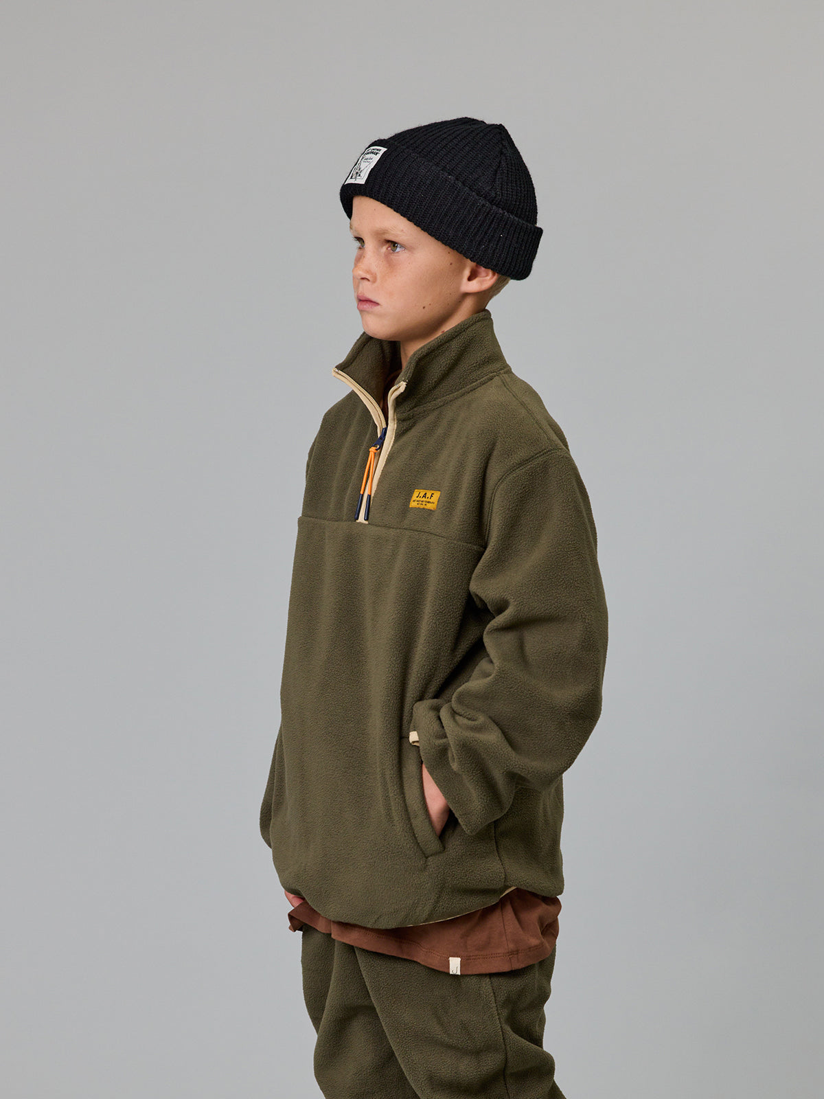 JAF KIDS // Mini Ranger 1/4 Zip KHAKI
