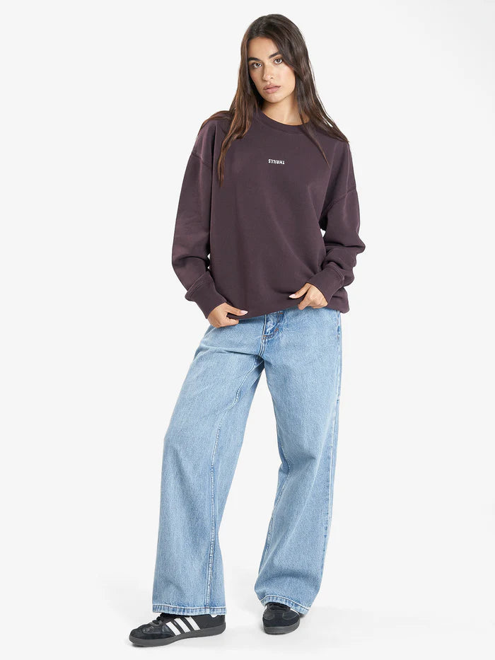 THRILLS // Minimal Slouch Crew DEEP PLUM