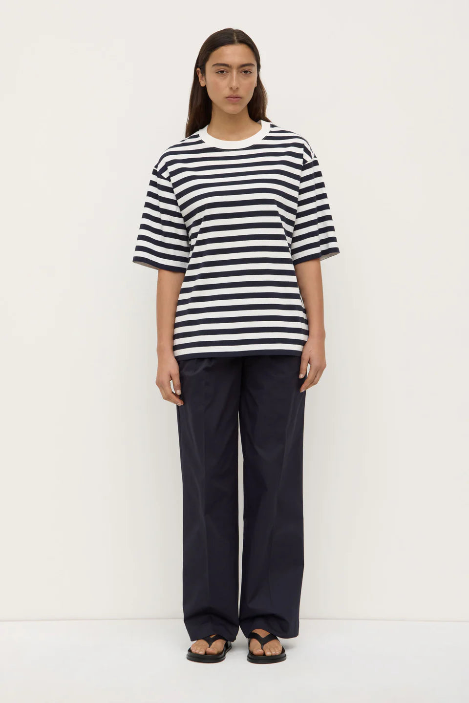 ASSEMBLY LABEL // Monte Stripe Tee TRUE NAVY
