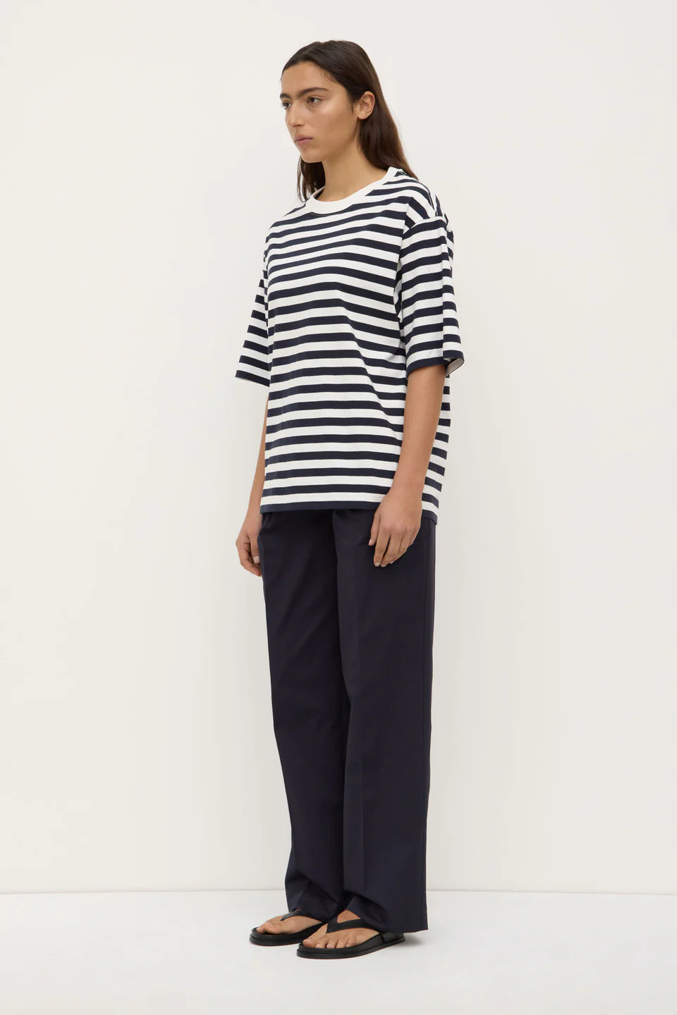 ASSEMBLY LABEL // Monte Stripe Tee TRUE NAVY