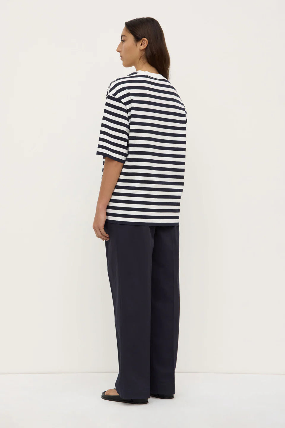 ASSEMBLY LABEL // Monte Stripe Tee TRUE NAVY