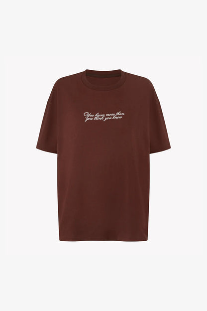 COMMONPLACE // Morale Tee CHOCOLATE