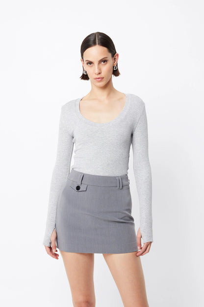 MOSSMAN // Lincoln Top GREY MARLE