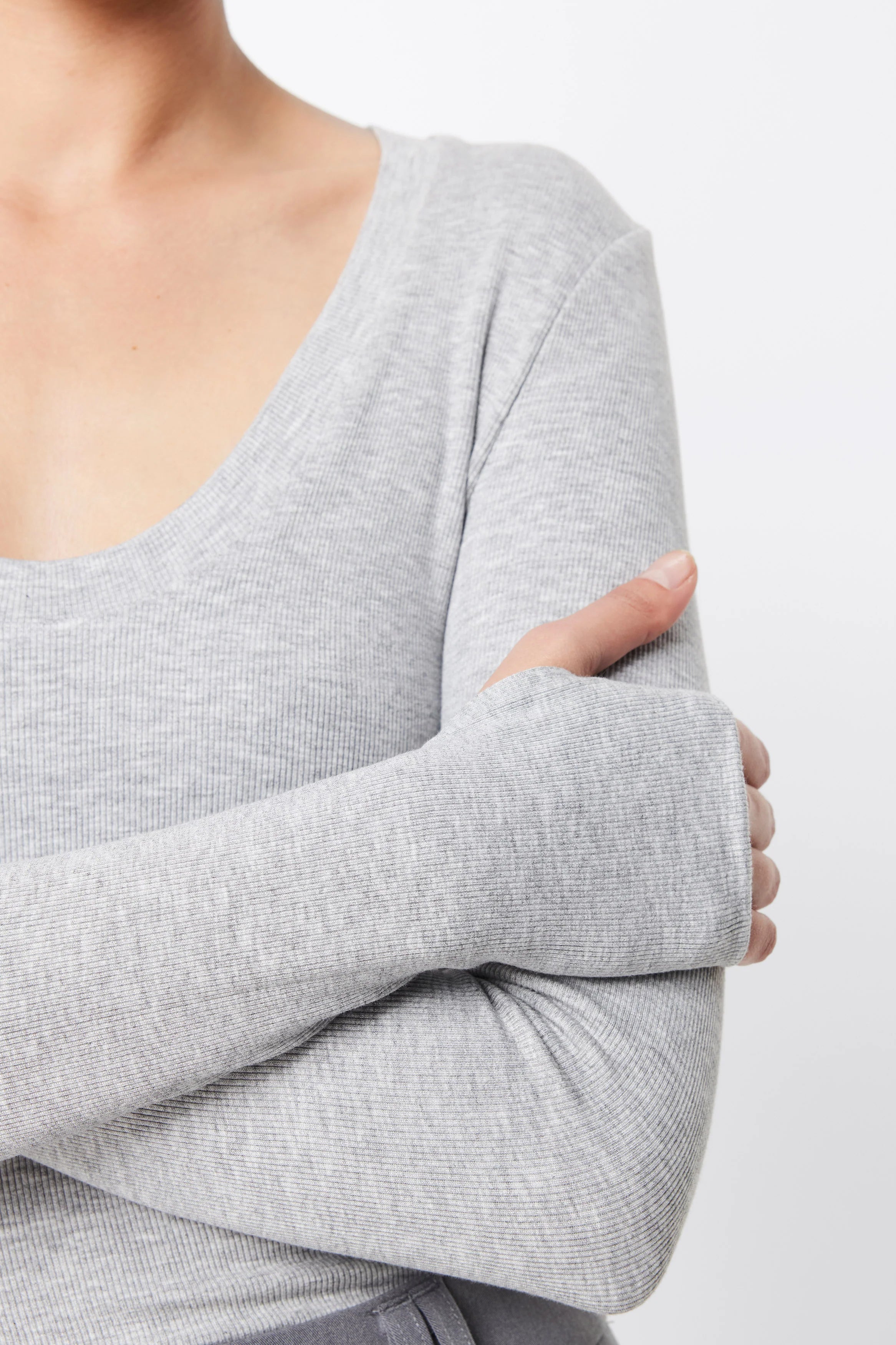 MOSSMAN // Lincoln Top GREY MARLE