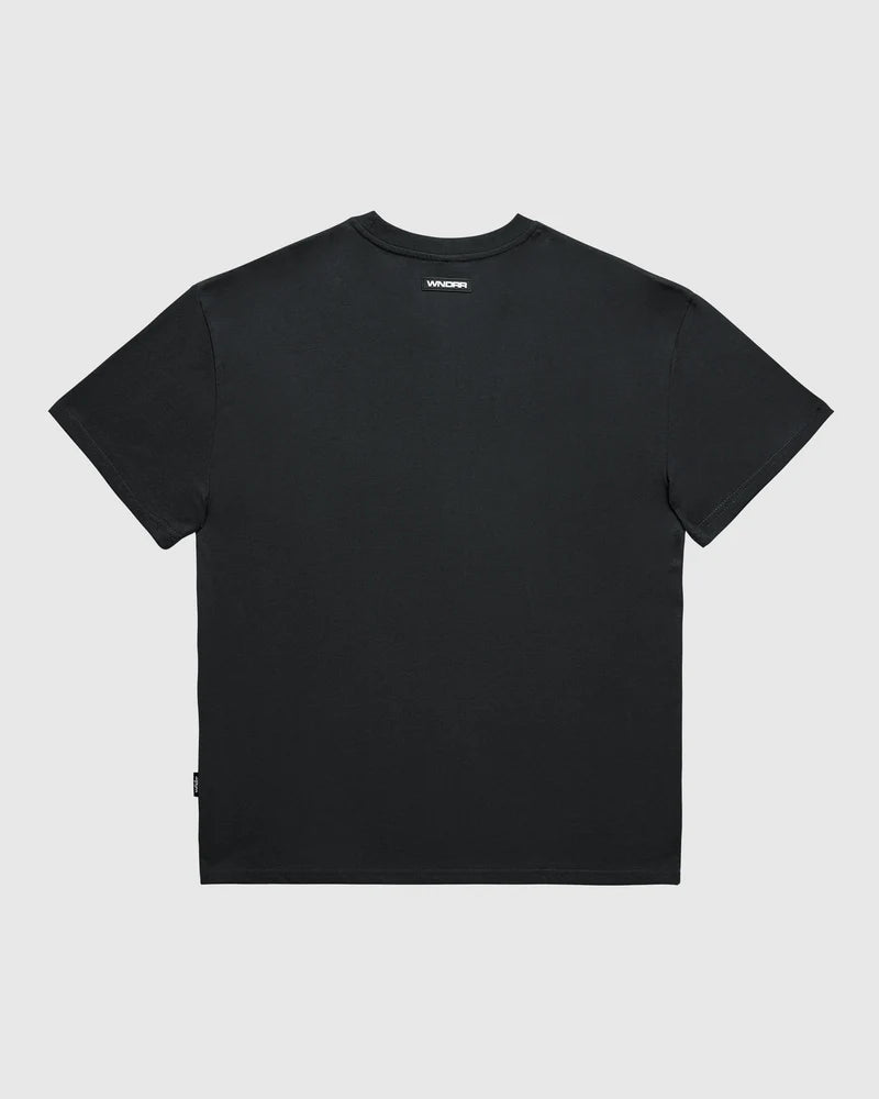 WNDRR // Motif Box Fit Tee FADED BLACK