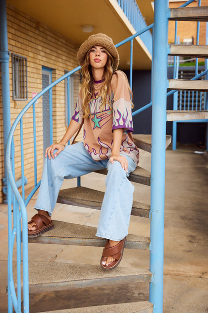 ONLY LOVERS LEFT // Moto Tee MOCHA