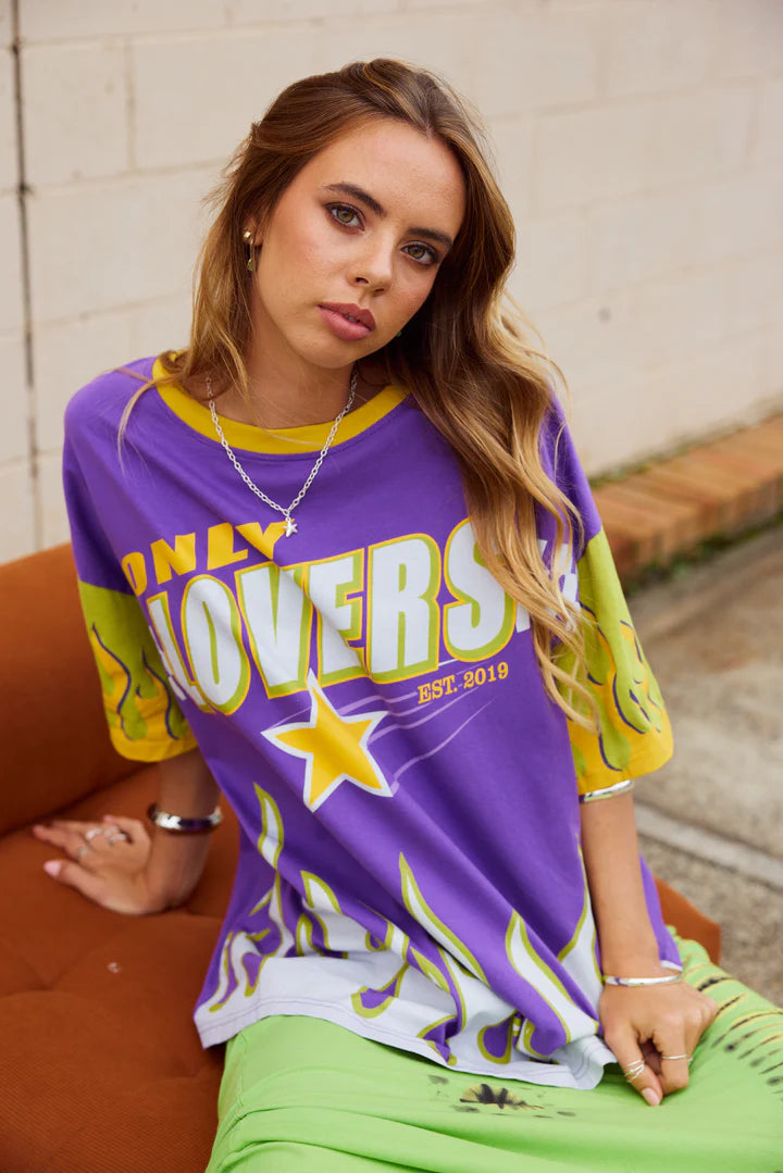 ONLY LOVERS LEFT // Moto Tee VIOLET