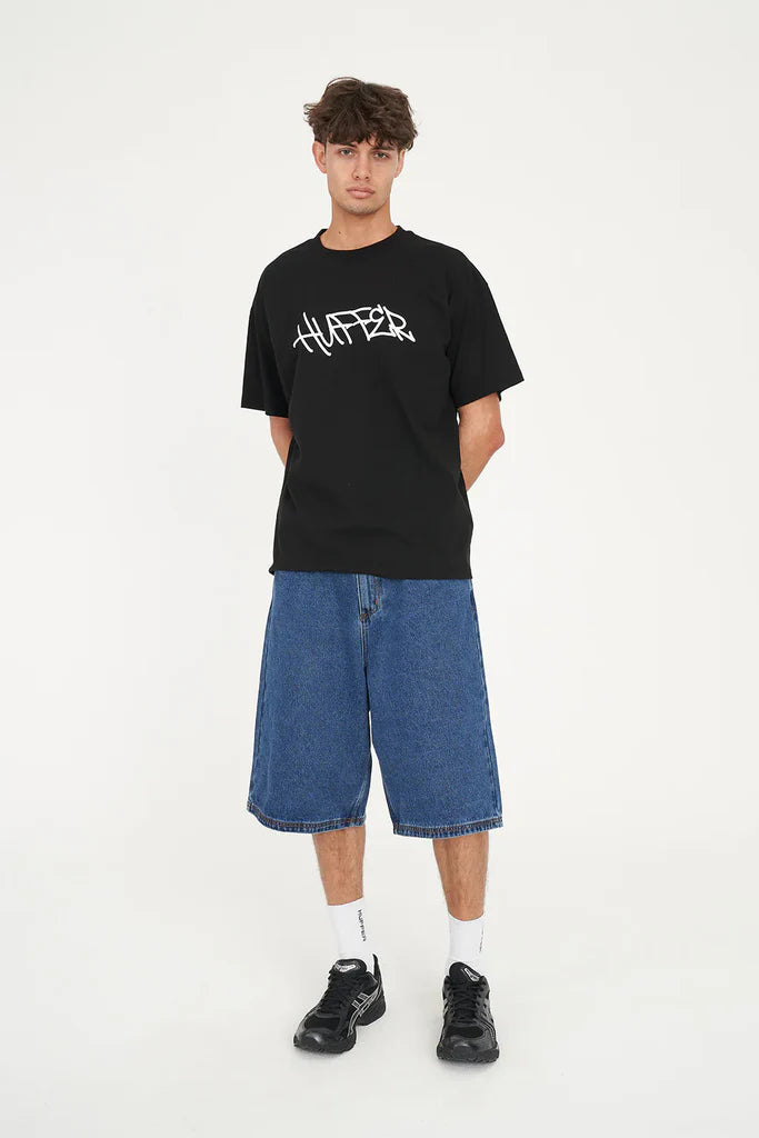 HUFFER // Block Tee Waves BLACK