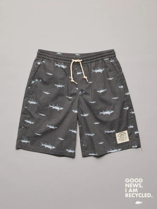 JAF // Mullet Stack Volley Shorts BLACK