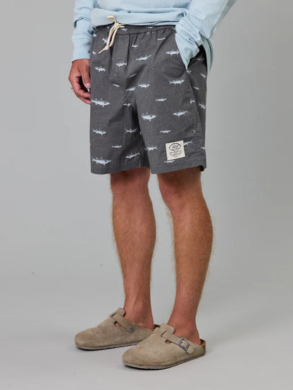 JAF // Mullet Stack Volley Shorts BLACK