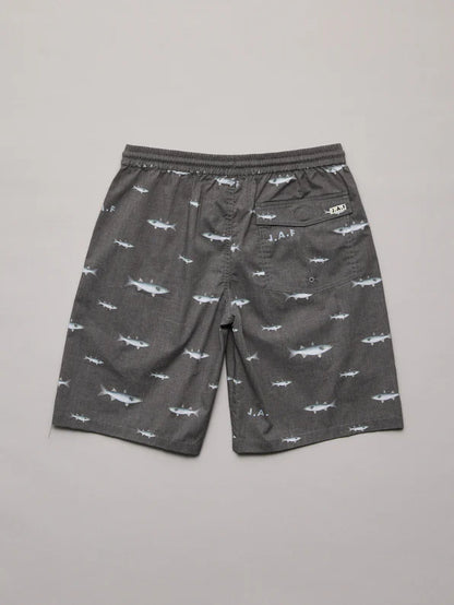 JAF // Mullet Stack Volley Shorts BLACK
