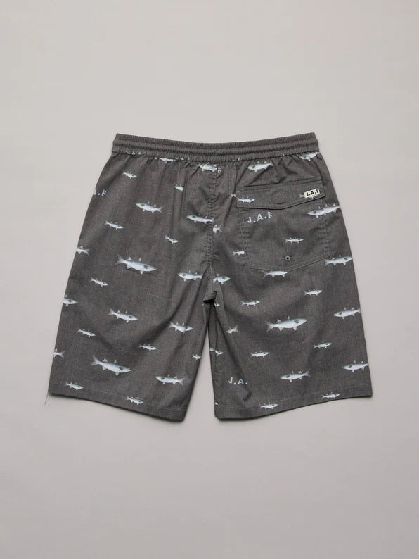 JAF // Mullet Stack Volley Shorts BLACK