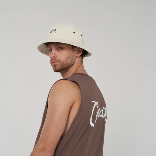 CRATE // Men's Scripted Muscle Singlet CHIA