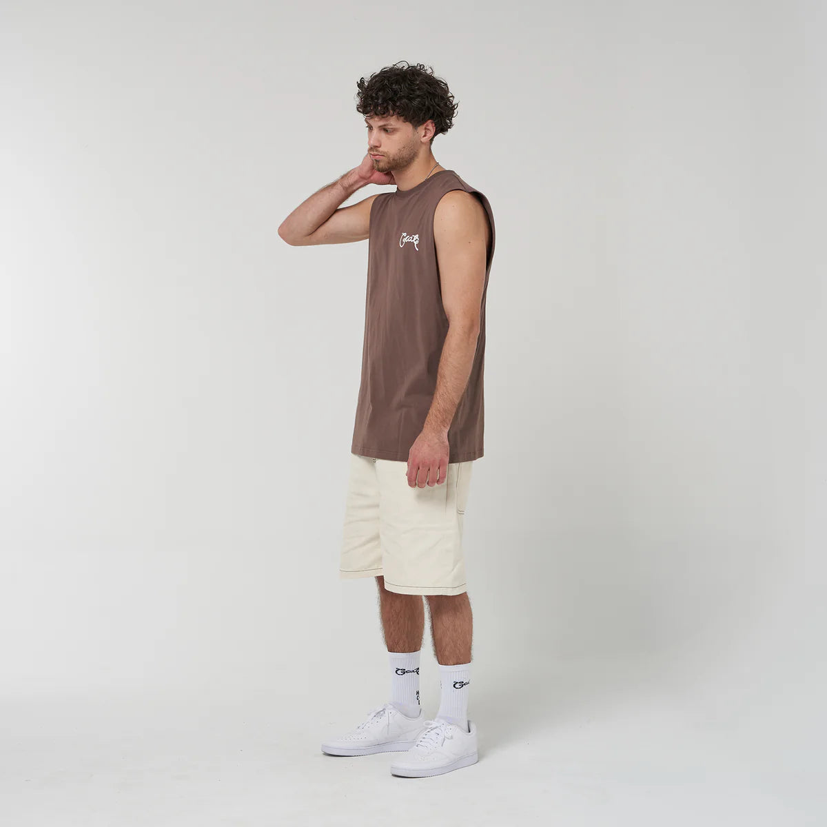 CRATE // Men's Scripted Muscle Singlet CHIA