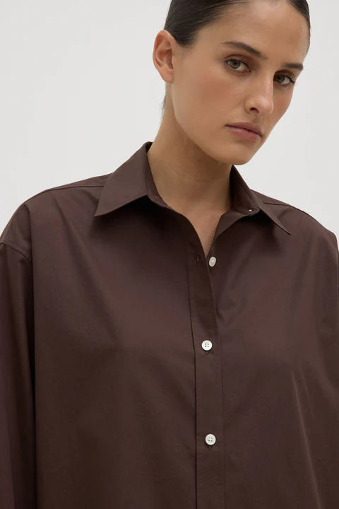 ASSEMBLY LABEL // Marigold Poplin LS Shirt GANACHE
