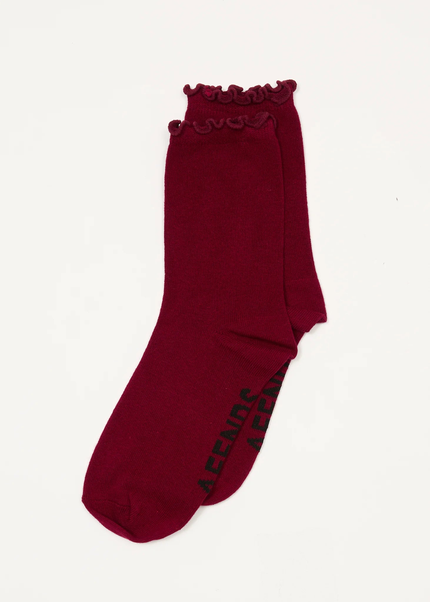 AFENDS // Marin 2 Pack Socks BURGUNDY