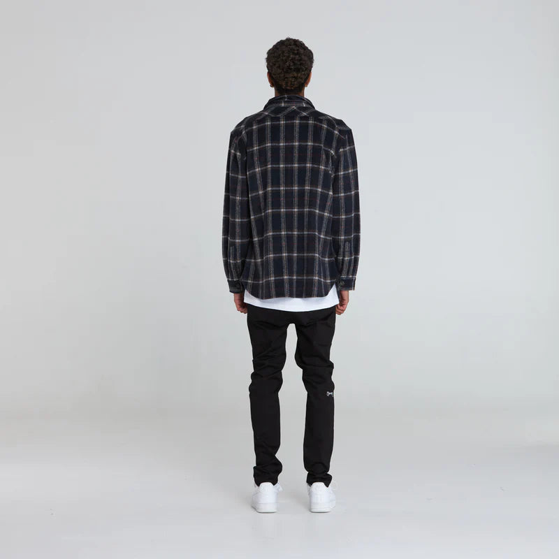 CRATE // Mason Flannel Shirt BLACK/NAVY/WHITE