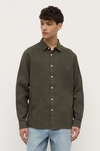 ASSEMBLY LABEL // Everyday Mens Linen Shirt SORREL