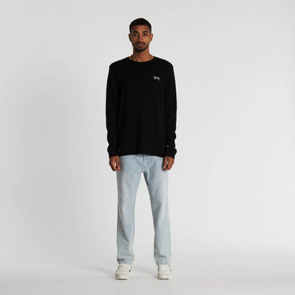 CRATE // Waffle Crew Knit BLACK