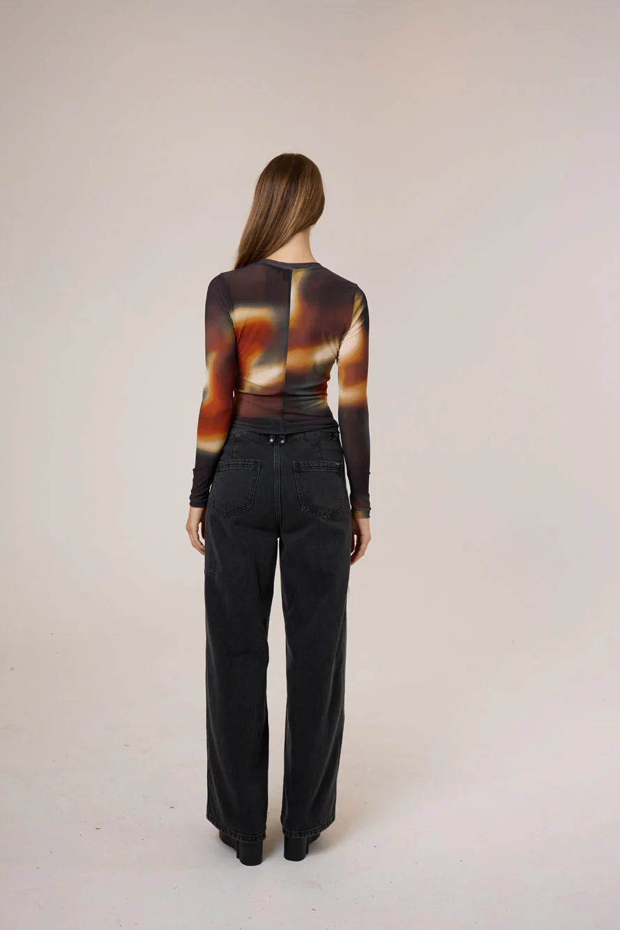 THRILLS // Metamorphic Daze Mesh Top BLACK