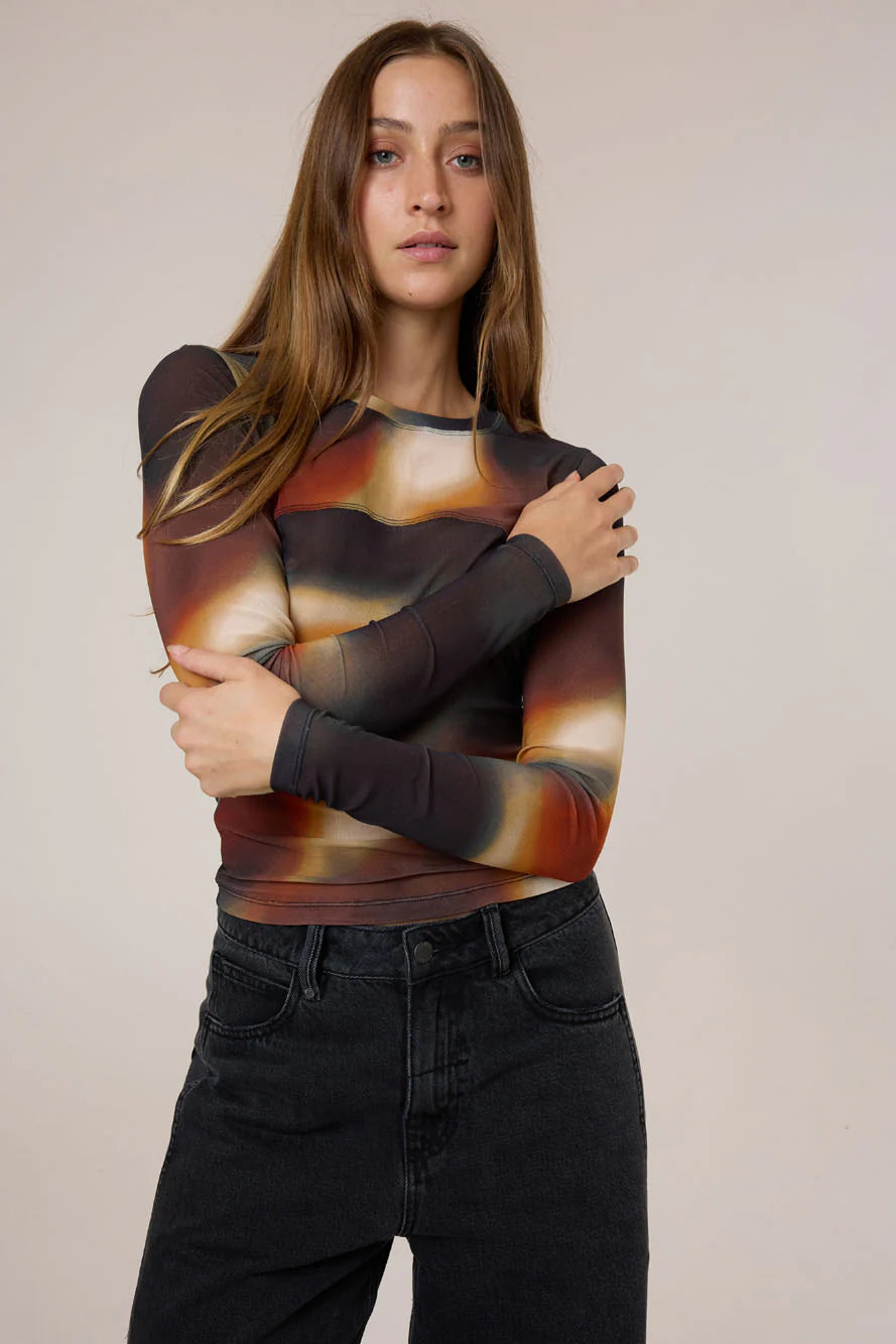 THRILLS // Metamorphic Daze Mesh Top BLACK