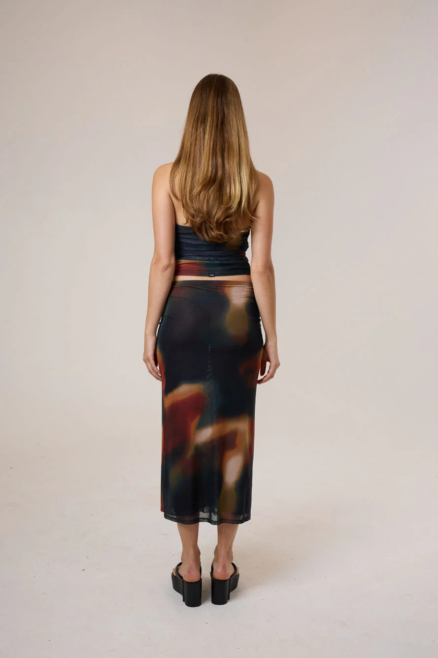 THRILLS // Metamorphic Daze Slip Skirt BLACK