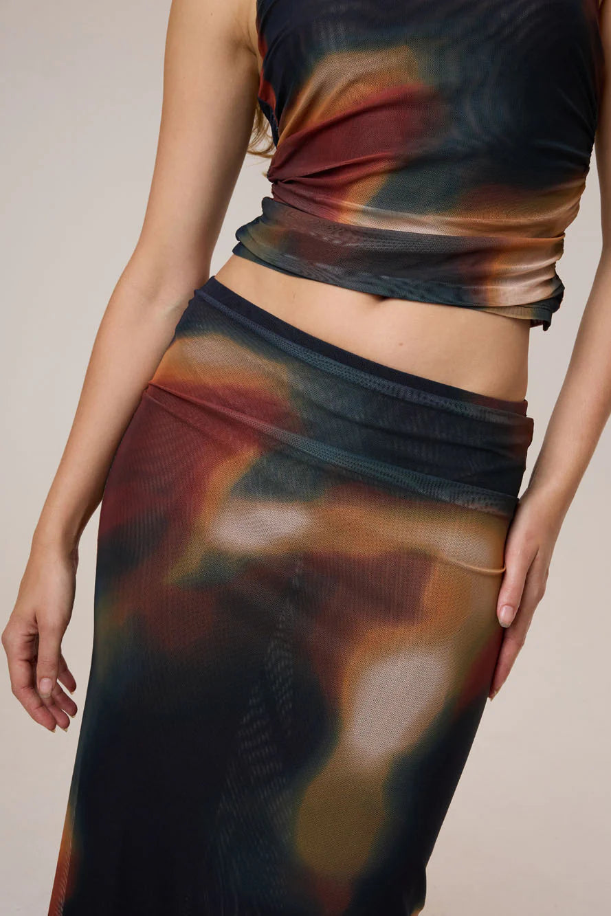 THRILLS // Metamorphic Daze Slip Skirt BLACK