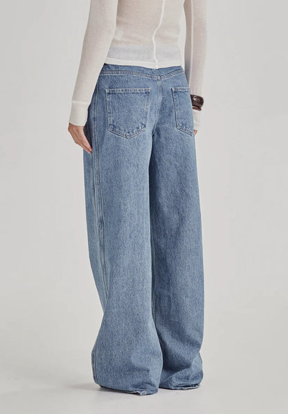 COMMONERS // Womens Volume Jean MID BLUE RINSE