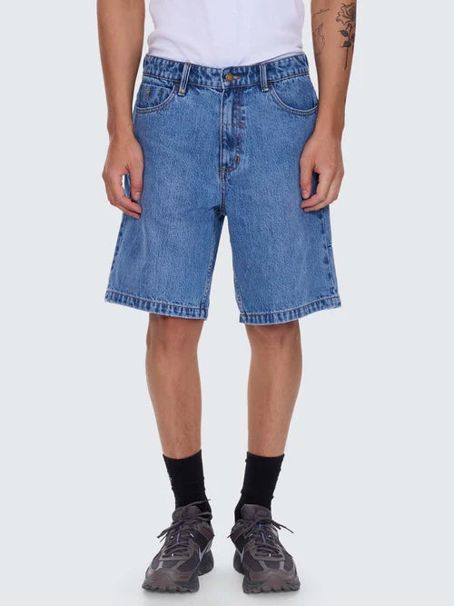 Slacker Relaxed Denim Short DEEP VINTAGE BLUE